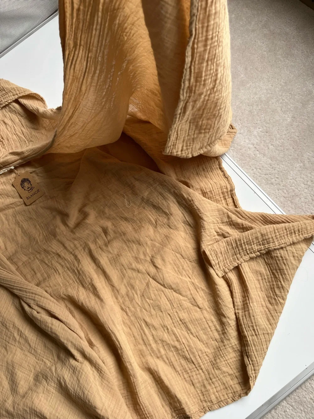 NWT Blanca Line Tan Hooded Swim Coverup kimono